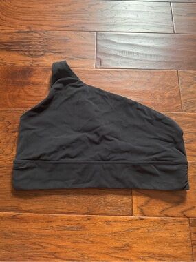 Athleta Black One Shoulder Strappy Sports Bra Size XL